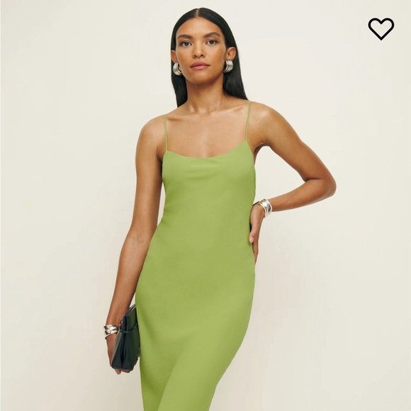 Reformation Suki Dress NWT Avocado Green size 10 - Picture 1 of 3